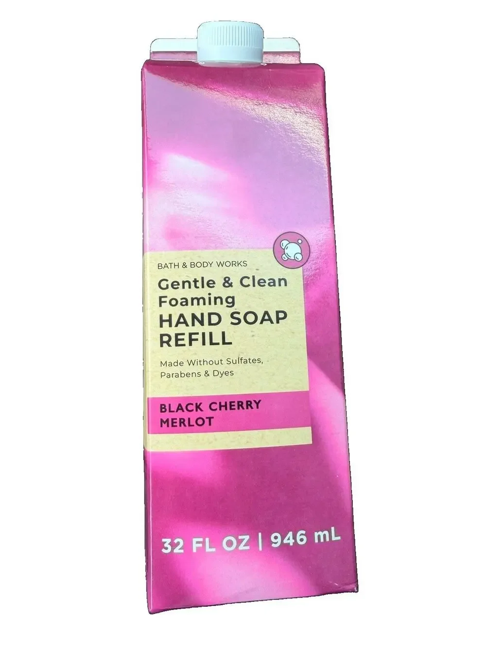 Set Of 2 Bath Body Works BLACK CHERRY MERLOT Foaming Hand Soap REFILL 32 OZ